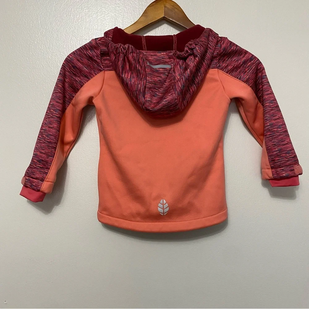 Crivit Toddler Girls Softshell Full Zip Hooded Jacket Pink Sz 2-4 YRS Outerwear